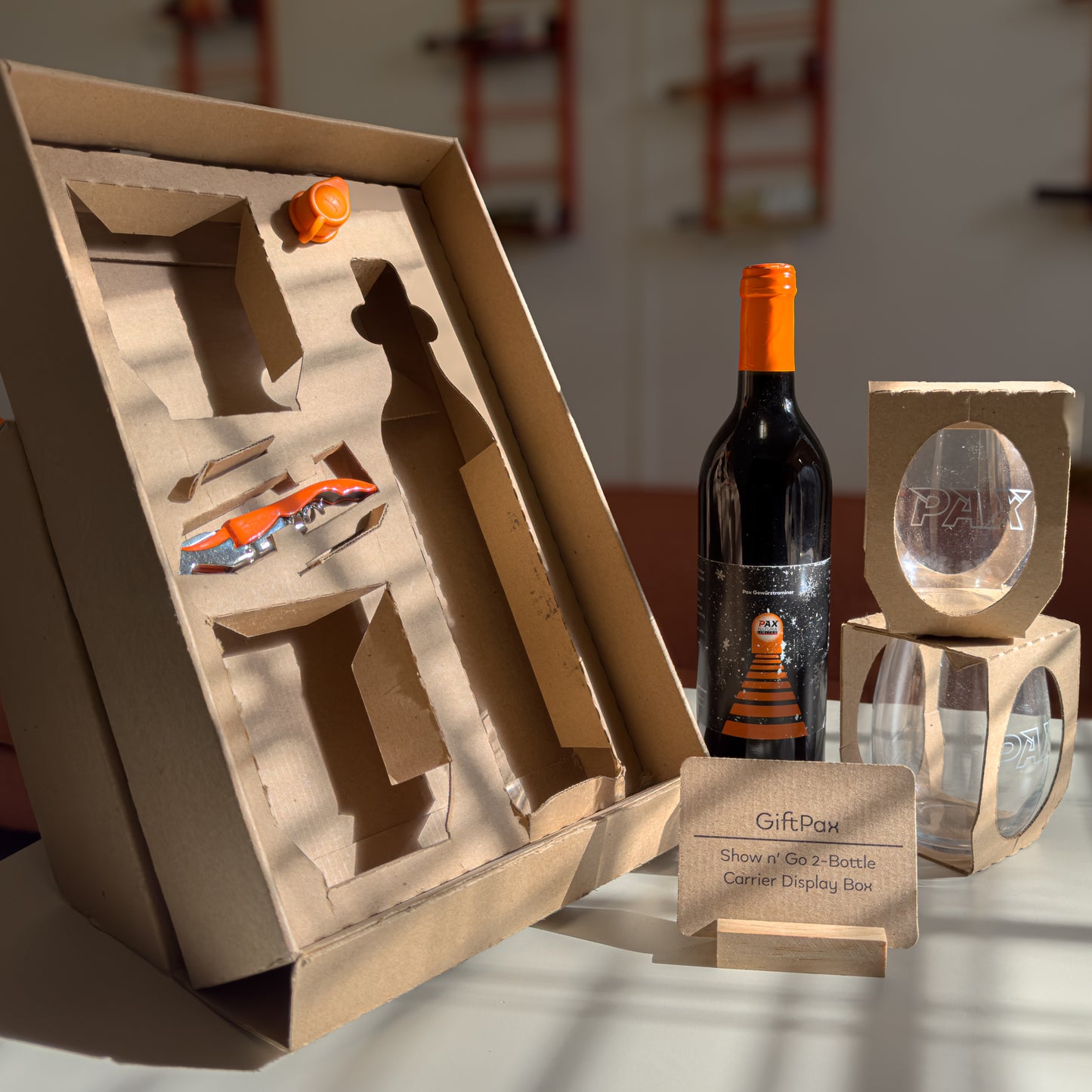 Stemless Wine Glass Corrugated Insert